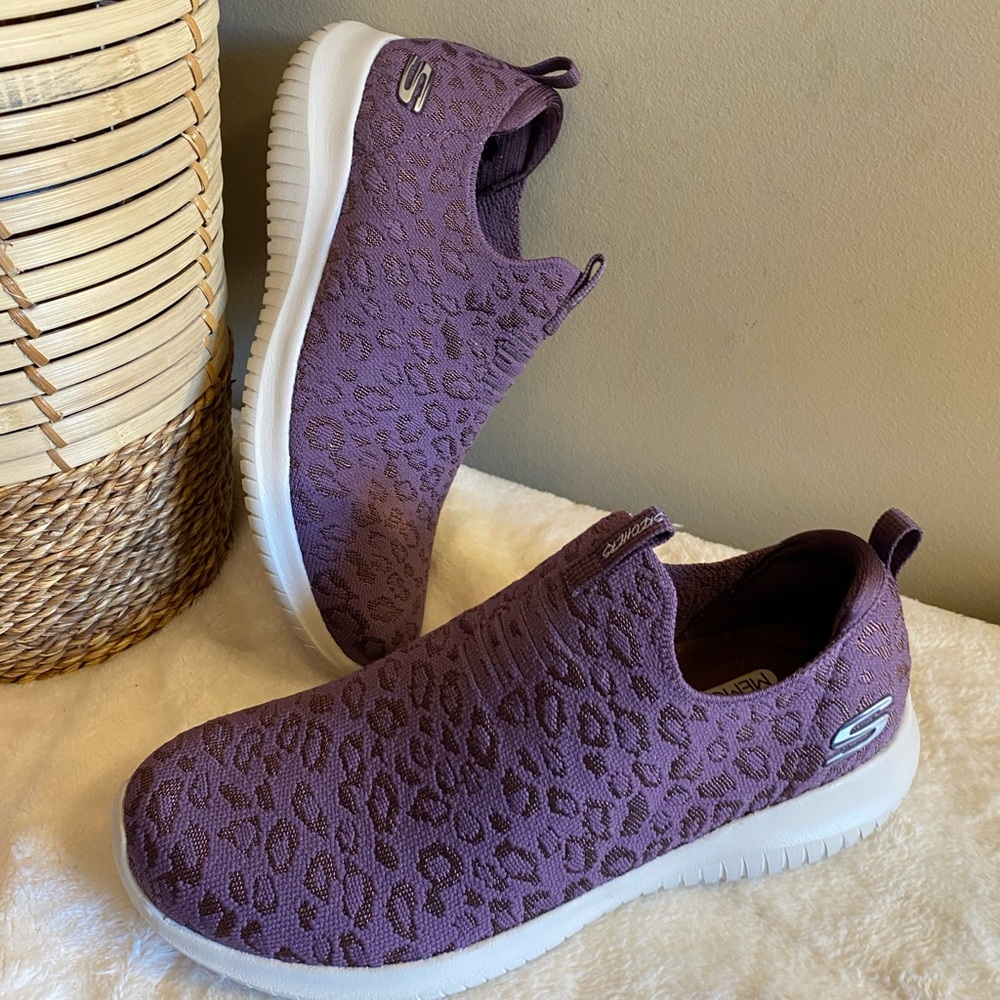 Skechers Purple and White Slip-On Sneakers - Picture 3 of 8